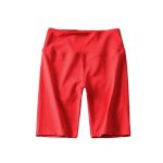 SHINBENE Neon Color Training Sport Long Shorts Women Stretchy High Waist Fitness Yoga Shorts Nylon Plain Workout Running Short