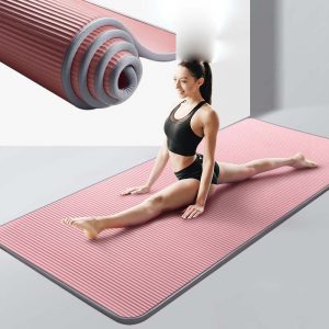 10MM Yoga Mat NRB Non-slip Mats For Fitness Extra Thick Pilates Gym Exercise Pads Carpet Mat with Bandages Edge-covered XA146A