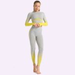 Women Vital Seamless Yoga Set Gym Clothing Fitness Leggings+Cropped Shirts Sport Suit Women Long Sleeve Tracksuit Active Wear