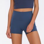 SHINBENE NO Camel Toe Naked-feel Elastic Fitness Gym Workout Shorts Women Y-type Hip Lift High Waist Training Yoga Sport Shorts