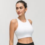 SHINBENE High-neck Push Up Fitness Workout Bras Women High Impact Soft Nylon Dance Yoga Sports Bras Top Athletic Brassiere