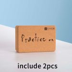 Amyoga Natural Cork Yoga Brick Block Sports Fitness Body Shaping Gym Exercise auxiliary