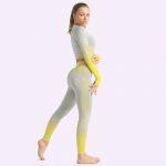 Women Vital Seamless Yoga Set Gym Clothing Fitness Leggings+Cropped Shirts Sport Suit Women Long Sleeve Tracksuit Active Wear